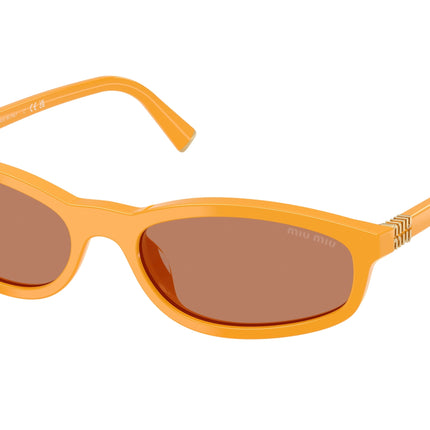 Miu Miu MUA06S Irregular Sunglasses  22D90Q-Soleil 55-140-17 - Color Map Yellow