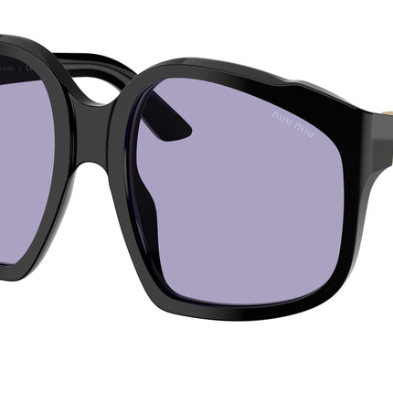 Miu Miu MUA07SF Irregular Sunglasses  16K01O-Black 59-140-17 - Color Map Black