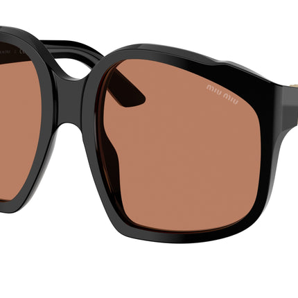 Miu Miu MUA07SF Irregular Sunglasses  16K90Q-Black 59-140-17 - Color Map Black