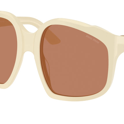 Miu Miu MUA07SF Irregular Sunglasses  21D90Q-White Milk 59-140-17 - Color Map White