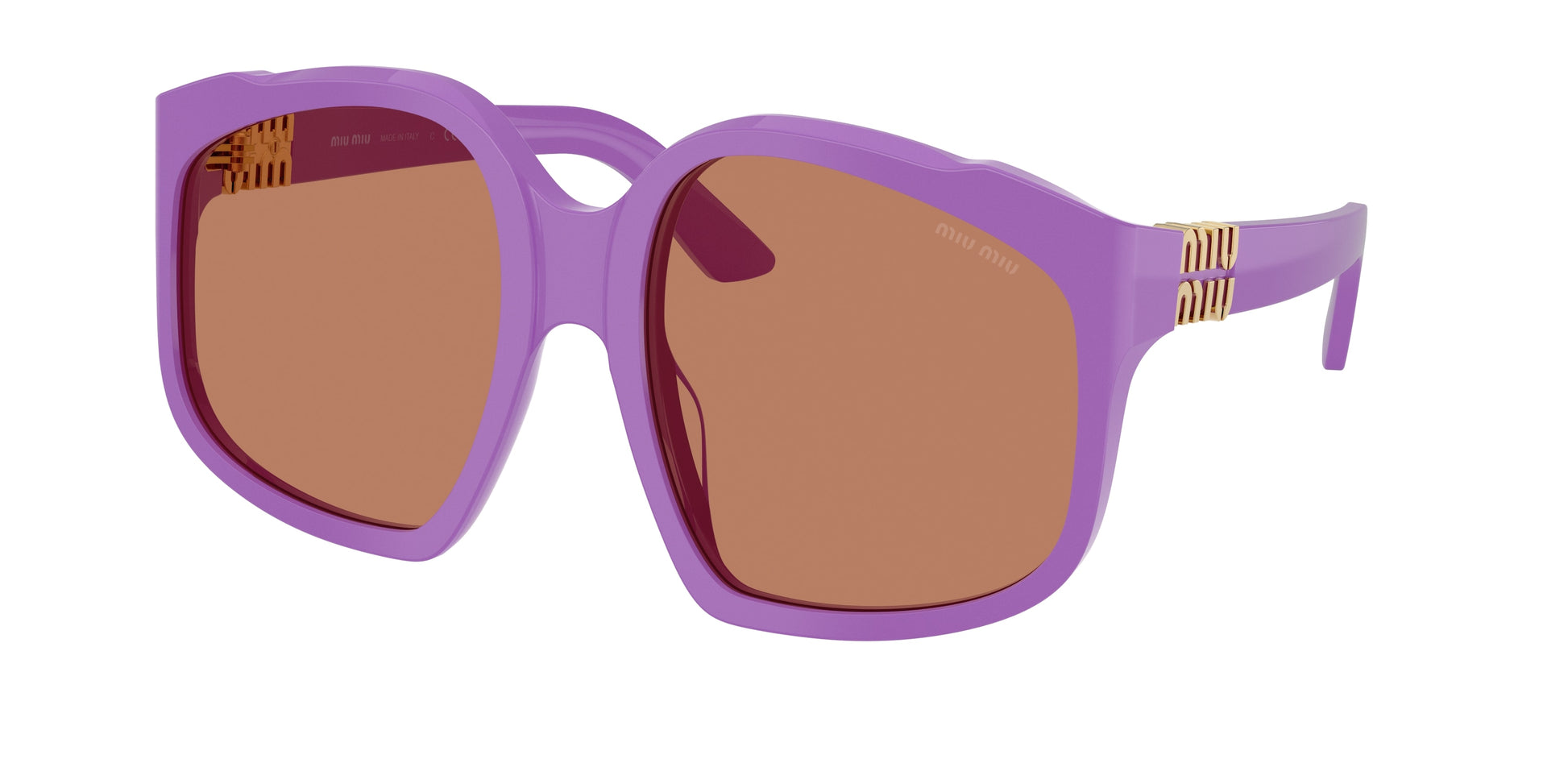 Miu Miu MUA07S Irregular Sunglasses  25D90Q-Violet 59-140-19 - Color Map Violet