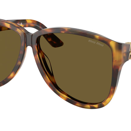 Miu Miu MUA08SF Pilot Sunglasses  14L09Z-Honey Havana 61-140-12 - Color Map Tortoise