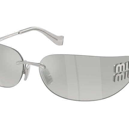 Miu Miu MUA51S Rectangle Sunglasses  1BC10Y-Silver 0-110-14 - Color Map Silver