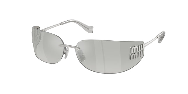 Miu Miu MUA51S Rectangle Sunglasses  1BC10Y-Silver 0-110-14 - Color Map Silver