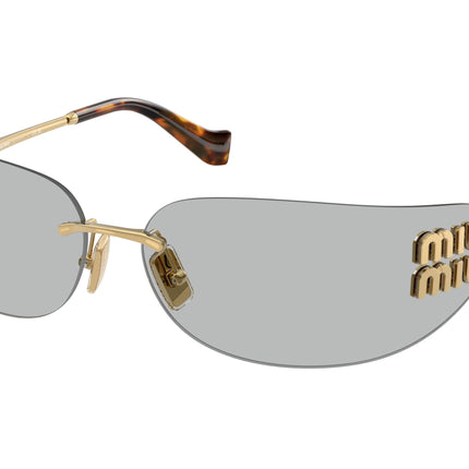 Miu Miu MUA51S Rectangle Sunglasses  5AK50K-Gold 0-110-14 - Color Map Gold