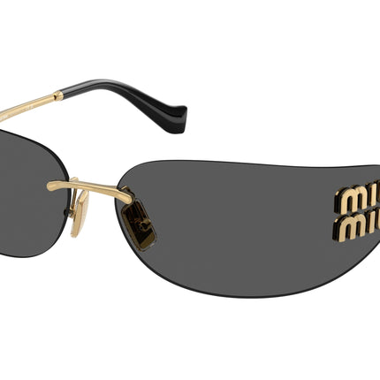 Miu Miu MUA51S Rectangle Sunglasses  5AK5S0-Gold 0-110-14 - Color Map Gold