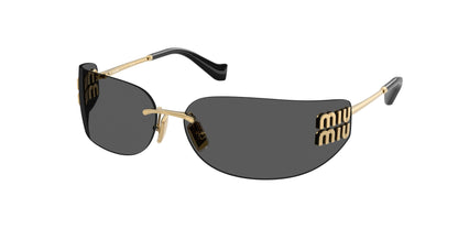 Miu Miu MUA51S Rectangle Sunglasses  5AK5S0-Gold 0-110-14 - Color Map Gold