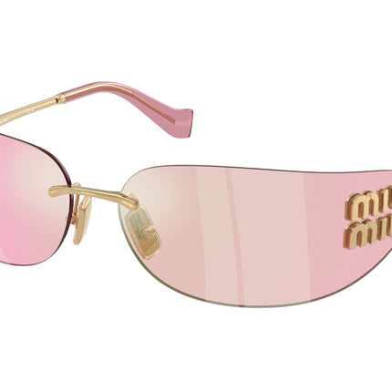 Miu Miu MUA51S Rectangle Sunglasses  5AK90Y-Gold 0-110-14 - Color Map Gold