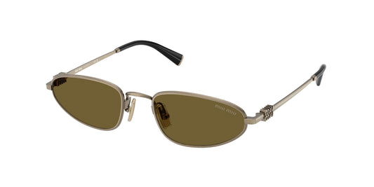 Miu Miu MUA52S Irregular Sunglasses  26C09Z-Old Gold 52-140-19 - Color Map Gold