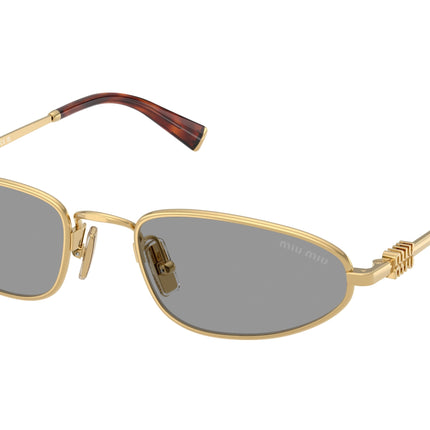 Miu Miu MUA52S Irregular Sunglasses  5AK40O-Gold 52-140-19 - Color Map Gold
