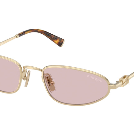 Miu Miu MUA52S Irregular Sunglasses  ZVN4I0-Pale Gold 52-140-19 - Color Map Gold