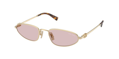 Miu Miu MUA52S Irregular Sunglasses  ZVN4I0-Pale Gold 52-140-19 - Color Map Gold