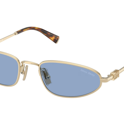 Miu Miu MUA52S Irregular Sunglasses  ZVN60O-Pale Gold 52-140-19 - Color Map Gold
