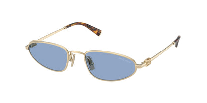 Miu Miu MUA52S Irregular Sunglasses  ZVN60O-Pale Gold 52-140-19 - Color Map Gold