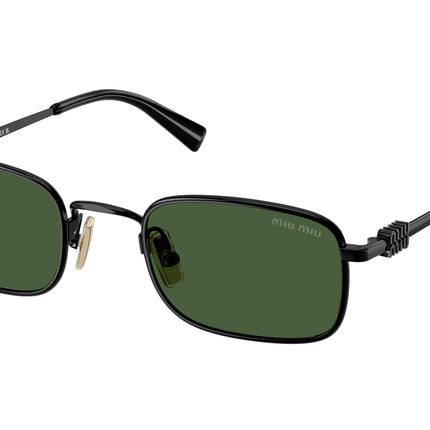 Miu Miu MUA53S Rectangle Sunglasses  1AB1I0-Black 52-140-22 - Color Map Black