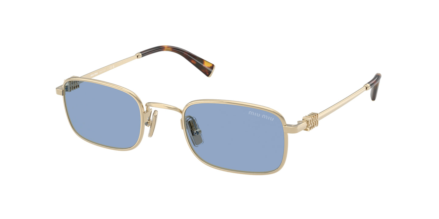 Miu Miu MUA53S Rectangle Sunglasses  ZVN60O-Pale Gold 52-140-22 - Color Map Gold