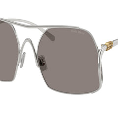 Miu Miu MUA55S Square Sunglasses  1BC80Q-Silver 58-140-18 - Color Map Silver