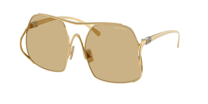 Miu Miu MUA55S Square Sunglasses  5AK10R-Gold 58-140-18 - Color Map Gold