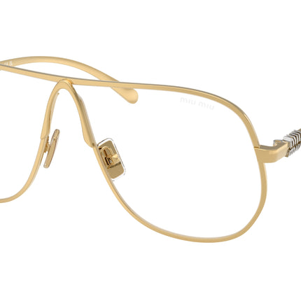 Miu Miu MUA56S Pilot Sunglasses  5AK08N-Gold 65-140-2 - Color Map Gold