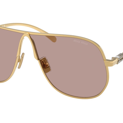 Miu Miu MUA56S Pilot Sunglasses  5AK20I-Gold 65-140-2 - Color Map Gold