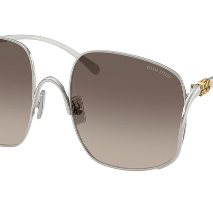 Miu Miu MUA57S Square Sunglasses  1BC30S-Silver 57-140-20 - Color Map Silver