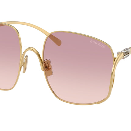 Miu Miu MUA57S Square Sunglasses  5AK40S-Gold 57-140-20 - Color Map Gold