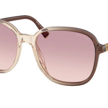 Miu Miu MUB01S Pillow Sunglasses  25G40S-Brown Gradient 58-140-18 - Color Map Brown
