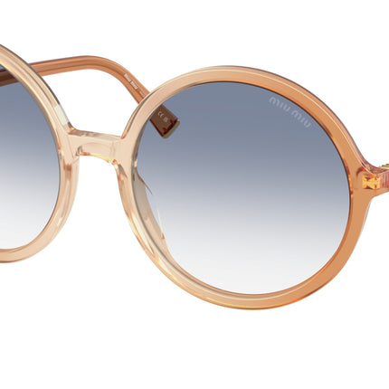 Miu Miu MUB02SF Round Sunglasses  26G80O-Brown Gradient Brandy 59-140-19 - Color Map Brown