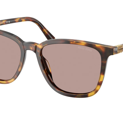 Miu Miu MUB03SF Square Sunglasses  14L20I-Honey Havana 53-140-16 - Color Map Tortoise
