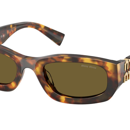 Miu Miu MUB04SF Irregular Sunglasses  14L09Z-Havana Honey 53-135-22 - Color Map Tortoise