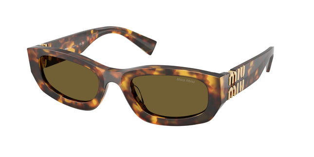 Miu Miu MUB04SF Irregular Sunglasses  14L09Z-Havana Honey 53-135-22 - Color Map Tortoise
