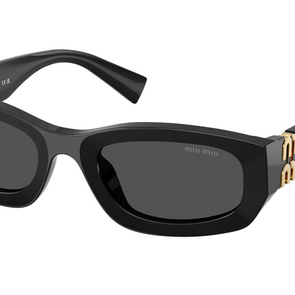 Miu Miu MUB04SF Irregular Sunglasses  16K08Z-Black 53-135-22 - Color Map Black