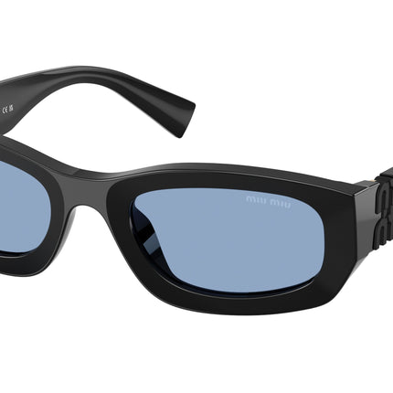 Miu Miu MUB04S Irregular Sunglasses  16K30U-Black 53-135-22 - Color Map Black