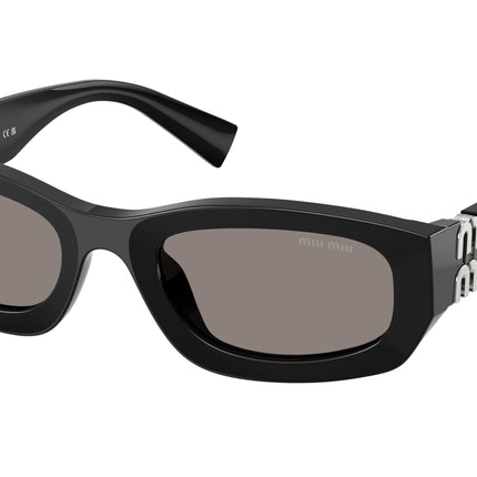 Miu Miu MUB04S Irregular Sunglasses  16K80Q-Black 53-135-22 - Color Map Black