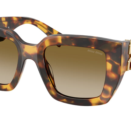 Miu Miu MUB05S Square Sunglasses  14L20U-Honey Havana 51-135-21 - Color Map Tortoise