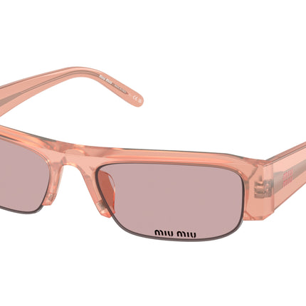 Miu Miu MUB07SF Rectangle Sunglasses  20I60V-Opaline Pink 54-135-17 - Color Map Pink