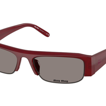Miu Miu MUB07SF Rectangle Sunglasses  21I80Q-Opaline Burgundy 54-135-17 - Color Map Violet