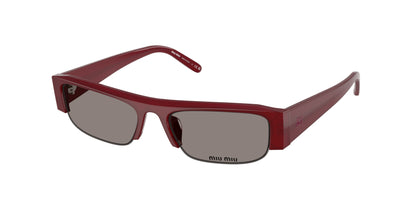 Miu Miu MUB07S Rectangle Sunglasses  21I80Q-Opaline Burgundy 51-135-17 - Color Map Violet