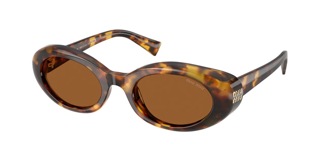 Miu Miu MUB09SF Oval Sunglasses  14L20V-Honey Havana 52-140-21 - Color Map Tortoise