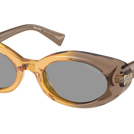 Miu Miu MUB09S Oval Sunglasses  24M50Q-Beige 52-140-21 - Color Map Beige