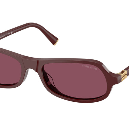 Miu Miu MUB10SU Irregular Sunglasses  26L20Y-Cherry 55-140-17 - Color Map Violet