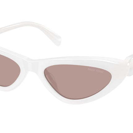 Miu Miu MUB11SU Cat Eye Sunglasses  20M20I-Opal White 55-140-19 - Color Map White