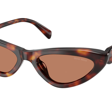 Miu Miu MUB11SU Cat Eye Sunglasses  27L90Q-Havana 55-140-19 - Color Map Tortoise
