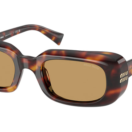 Miu Miu MUB13SF Rectangle Sunglasses  27L10Y-Havana 52-140-22 - Color Map Tortoise