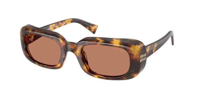 Miu Miu MUB13S Rectangle Sunglasses  14L90Q-Honey Havana 52-140-22 - Color Map Tortoise