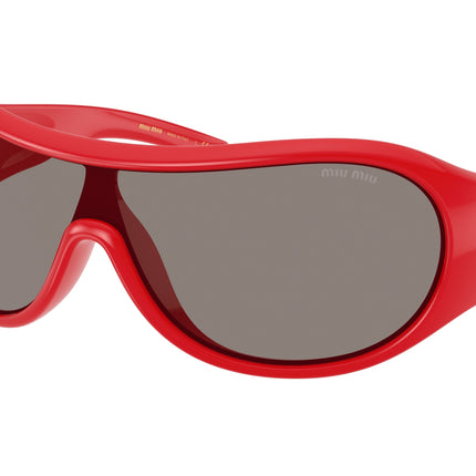 Miu Miu MUB14SU Irregular Sunglasses  27N80Q-Red 0-125-133 - Color Map Red