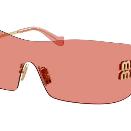 Miu Miu MUB53S Rectangle Sunglasses  5AK20Y-Gold 0-110-144 - Color Map Gold