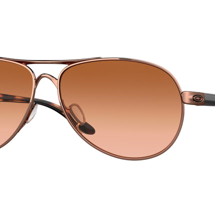 Oakley FEEDBACK OO4079 Round Sunglasses  407901-Rose Gold 59-135-13 - Color Map Gold