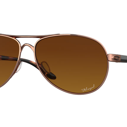 Oakley FEEDBACK OO4079 Round Sunglasses  407914-Rose Gold 59-135-13 - Color Map Gold