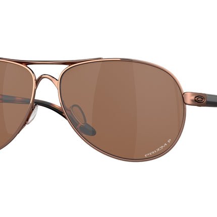 Oakley FEEDBACK OO4079 Round Sunglasses  407931-Rose Gold 59-135-13 - Color Map Gold